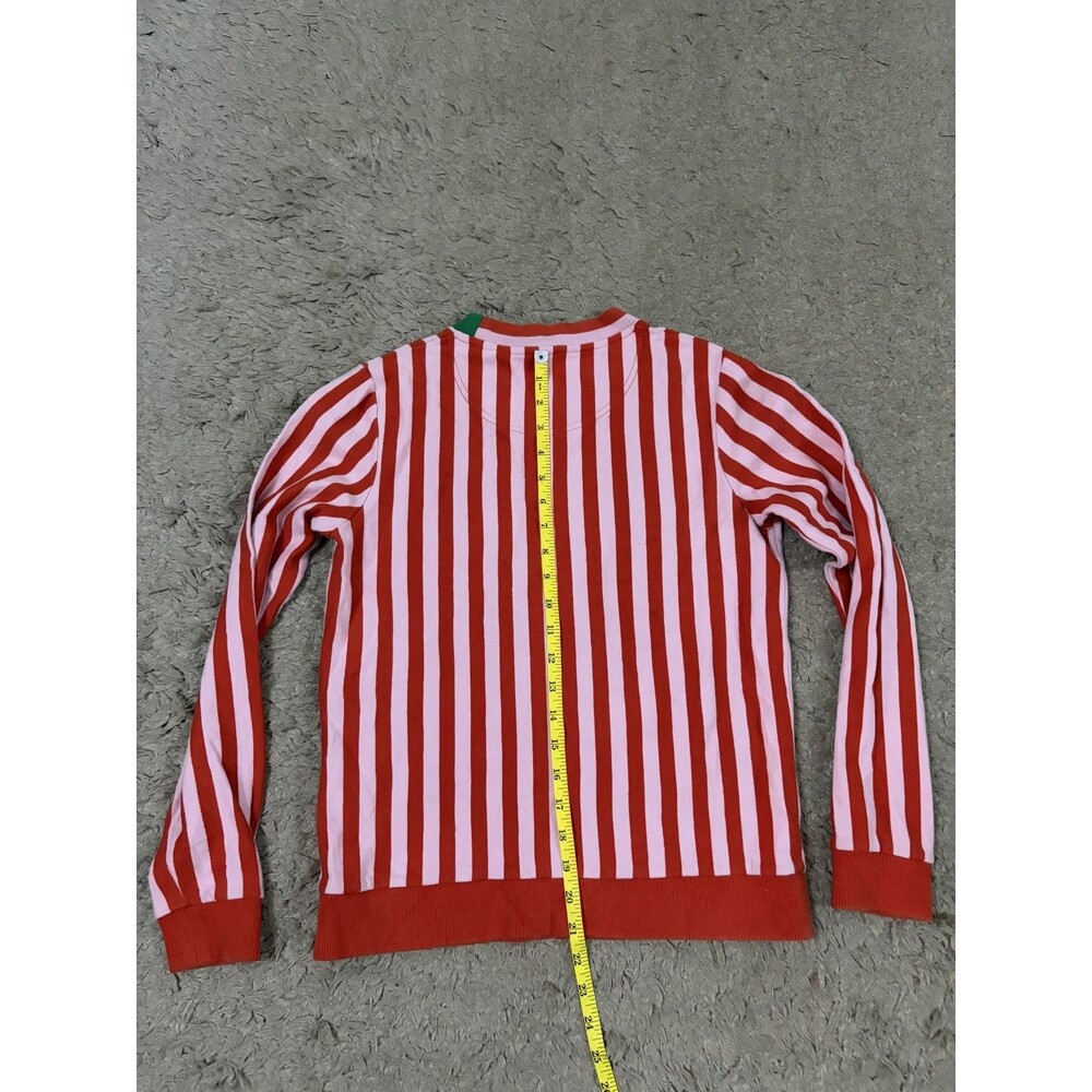 Kenzo orange pink stripe Cotton Tiger Embroidered Sweatshirt Size SMALL WOMEN - Picture 6 of 6